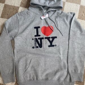 Gray I Love NY Hoodie